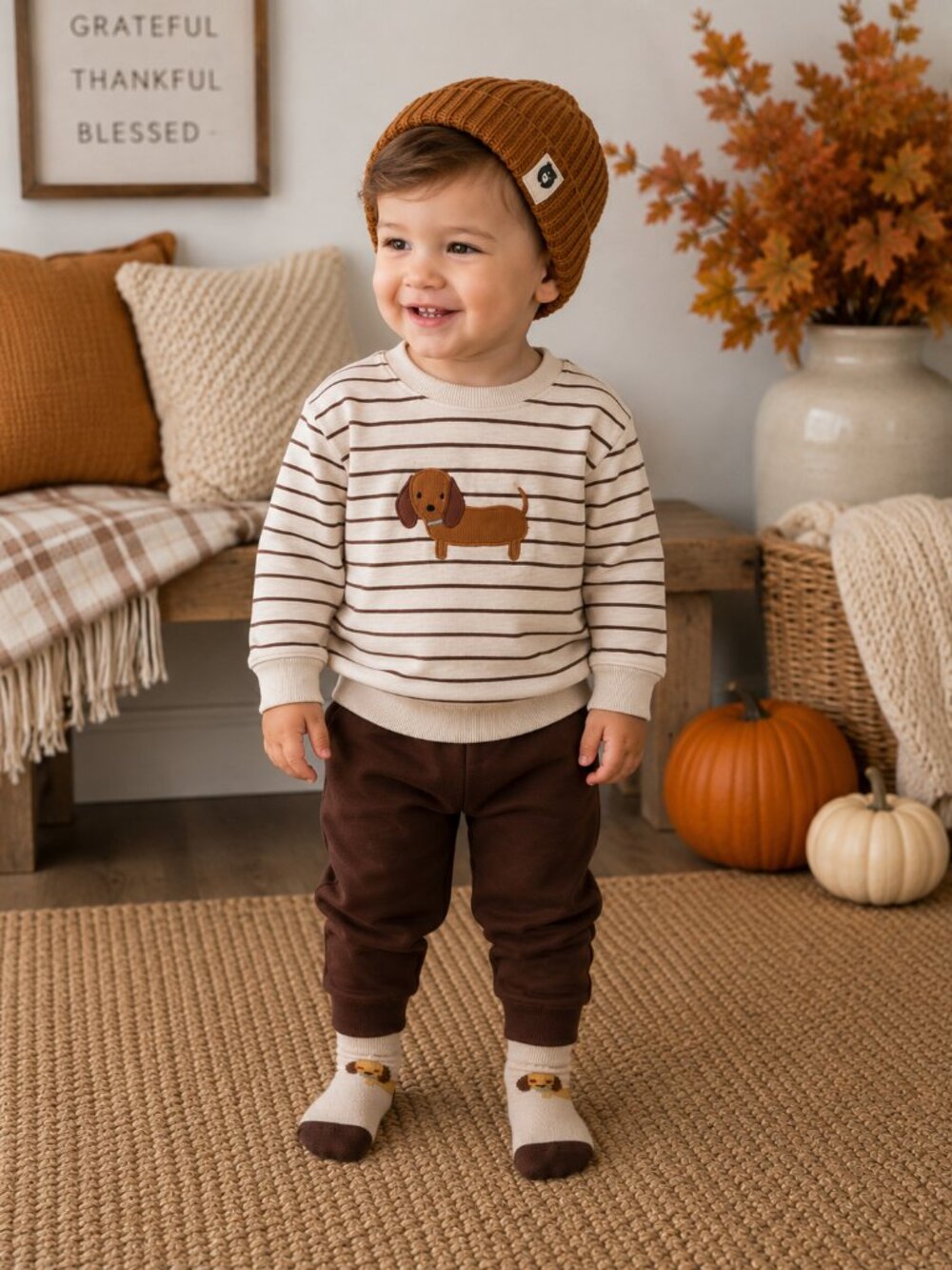 NWT Rabbit & Bear Toddler Boy 4 Piece Outfit Set Size 24 Months Dog Shirt Pants